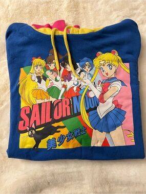 Pretty Guardian Sailor Moon Sailor Guardians Group Portrait Color Block Hoodie
